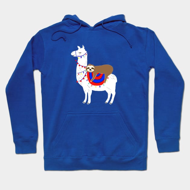 Llama & Sloth Phriends Hoodie by Sandy Mitsuko Art